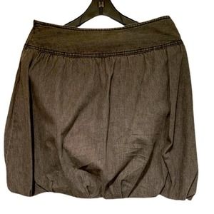 Trending puffer/ballooned skirt sz.4 fade black denim